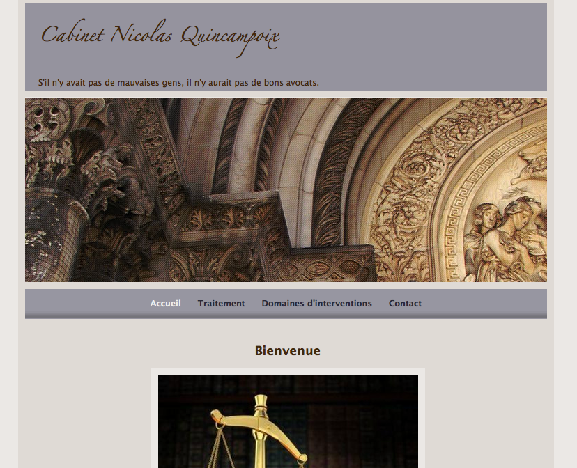 Nouveau site d'un personnage