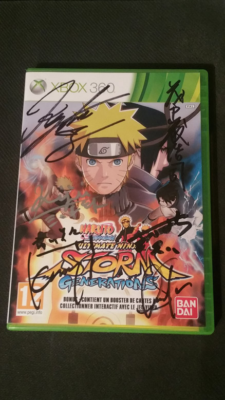 Naruto Shippuden Ultimate Ninja Storm Generations Dédicacé par Mr Yasuharu Takanashi (Compositeur) & Yaiba (Groupe J-Rock)