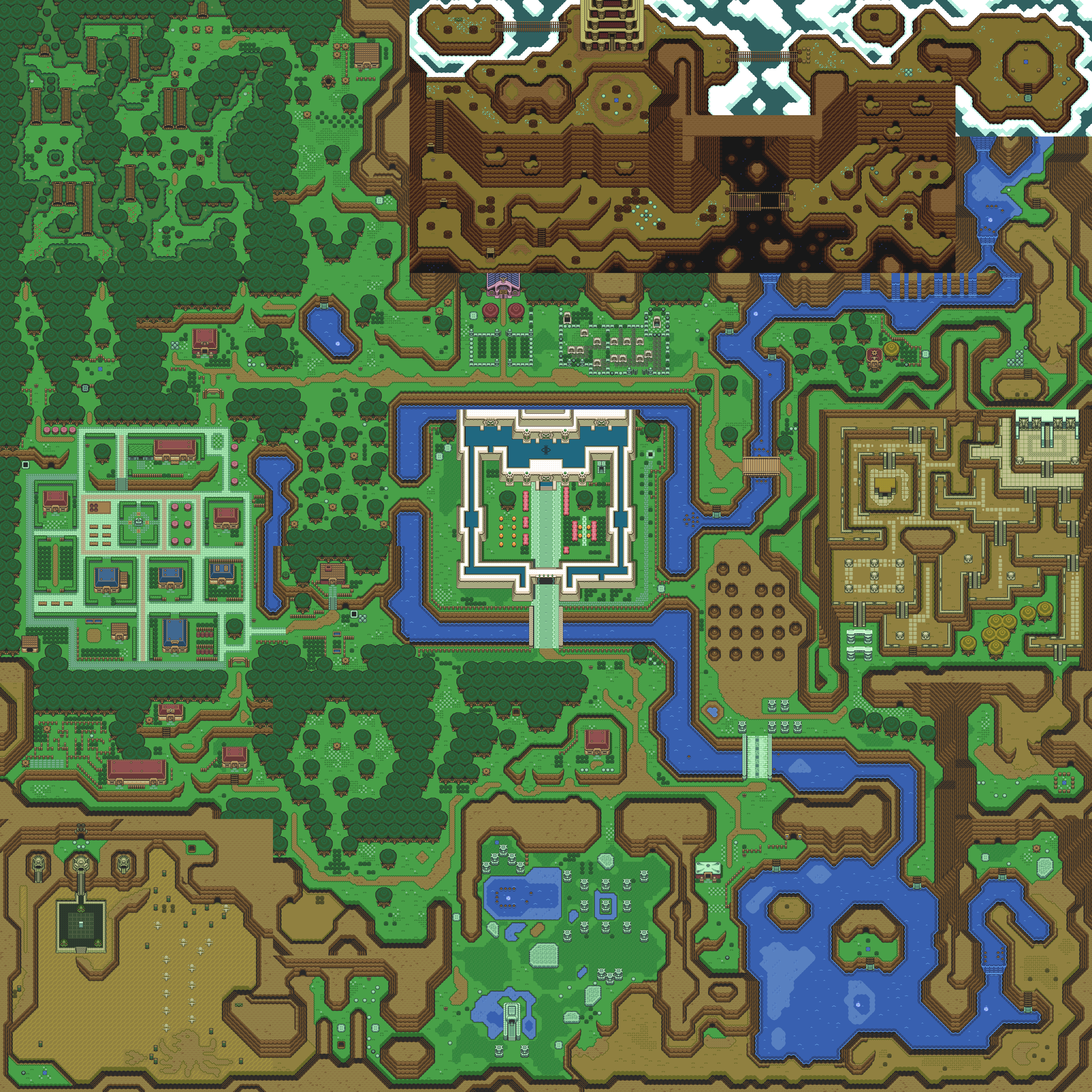 La world map de Zelda a Link to the Past en 4096 x 4096 ...
