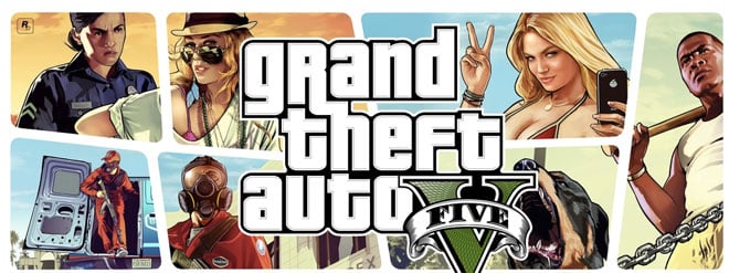 Logo de GTA 5, le jeu de Rockstar Games.