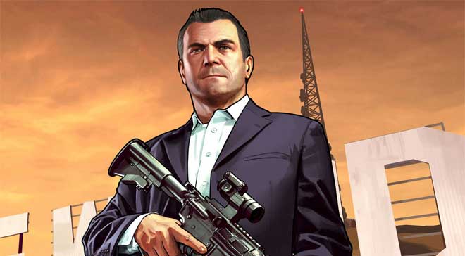 Michael, l'un des trois personnages jouables de Grand Theft Auto V.