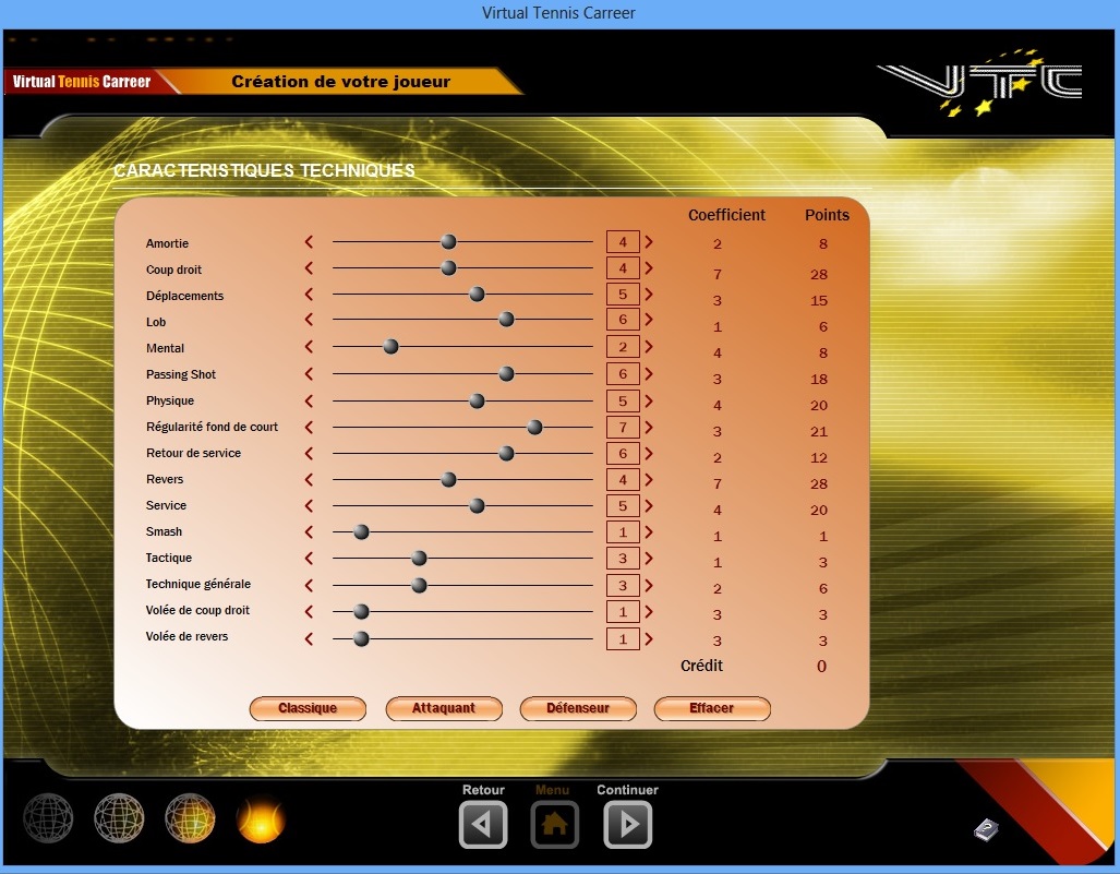 Virtual Tennis Carreer 2015 : Votre vie de tennisman professionnel