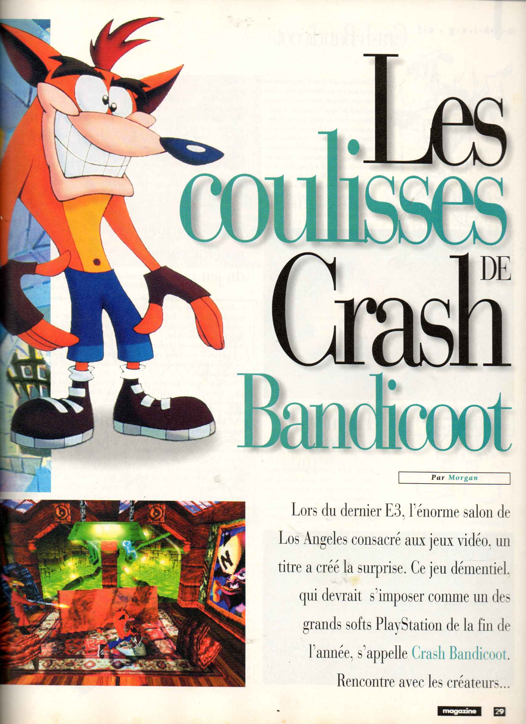 Crash Bandicoot E3 1996 : les impressions du passé