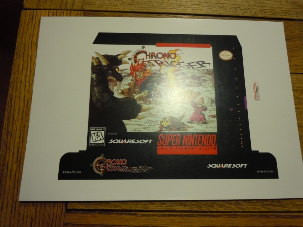 Mon premier test pour réimprimer mes boîtes SNES (Chrono Trigger inside)