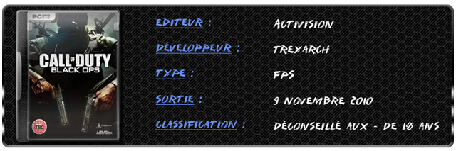 Black Ops et des soucis sur la version PC !