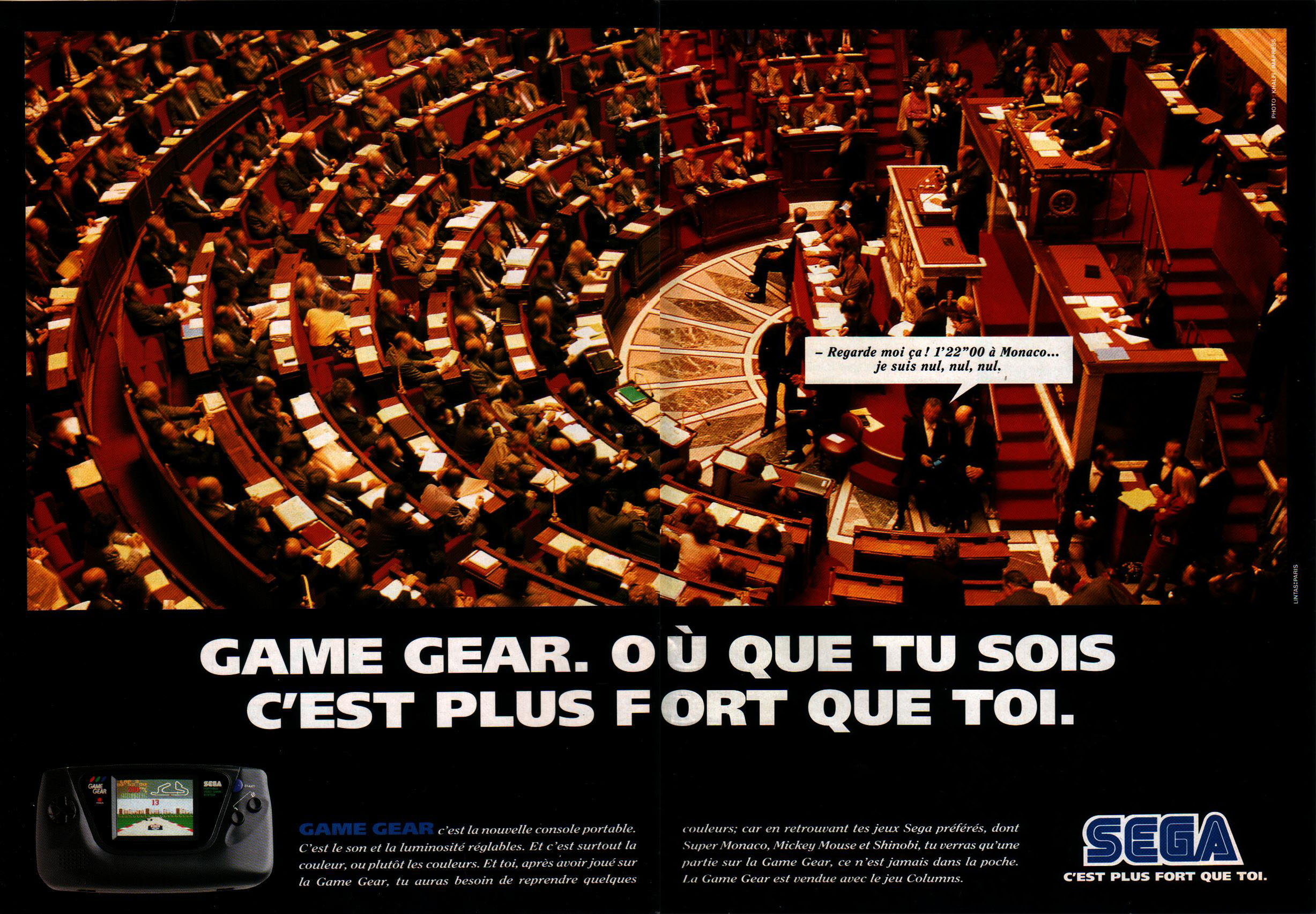 "Game Gear. Où Que Tu Sois, C'est Plus Fort Que Toi" [SEGA / GAME GEAR]