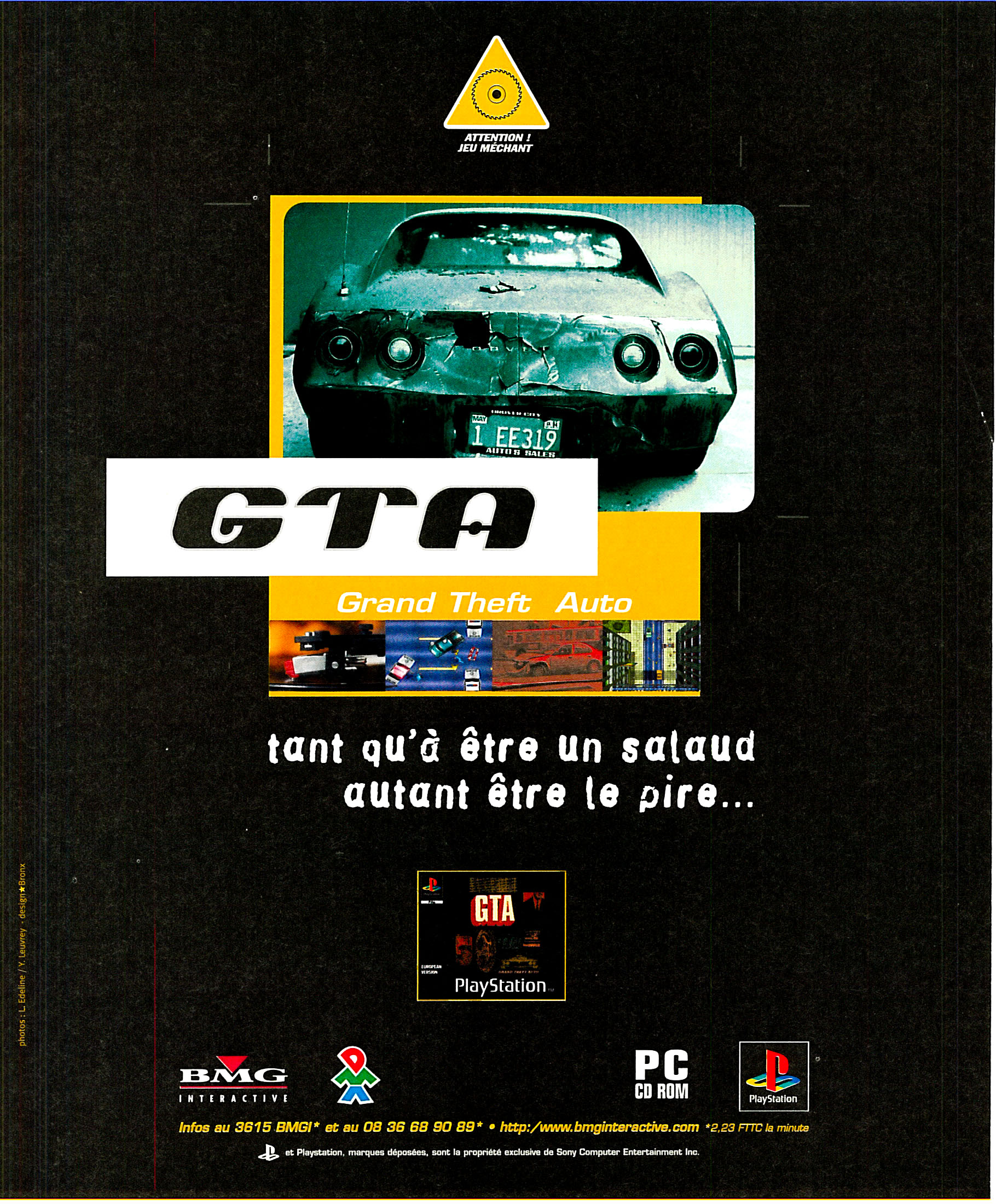 "Tant qu'à être un salaud, autant être le pire..." GTA [Playstation / PC]