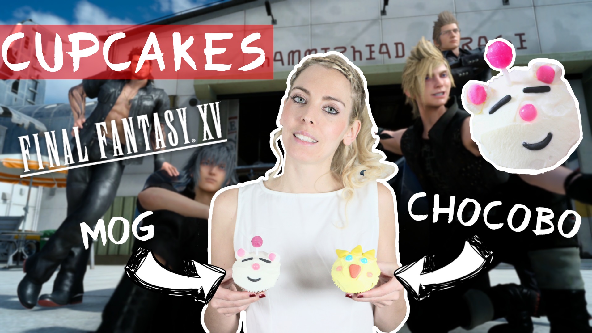 Recette cupcakes Final Fantasy XV : Chocobos et mogs