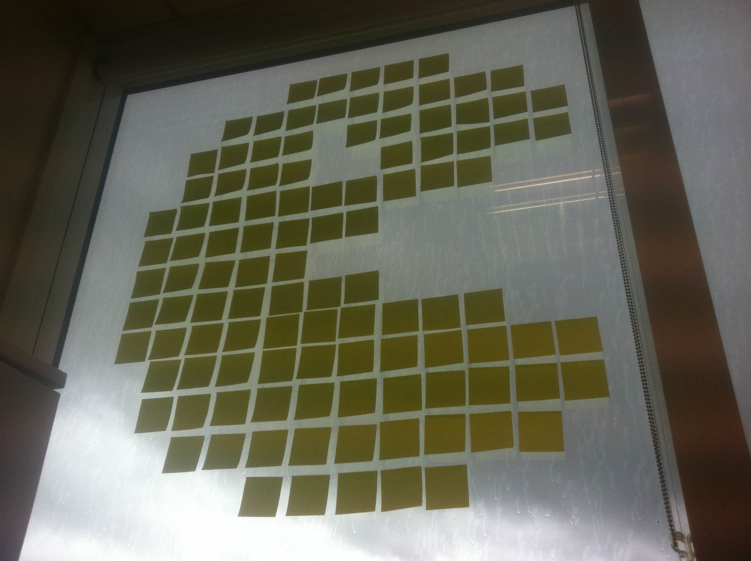 La guerre des post-it à Vélizy beach :-)