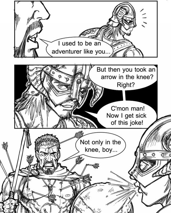 "Not only in the knee..."