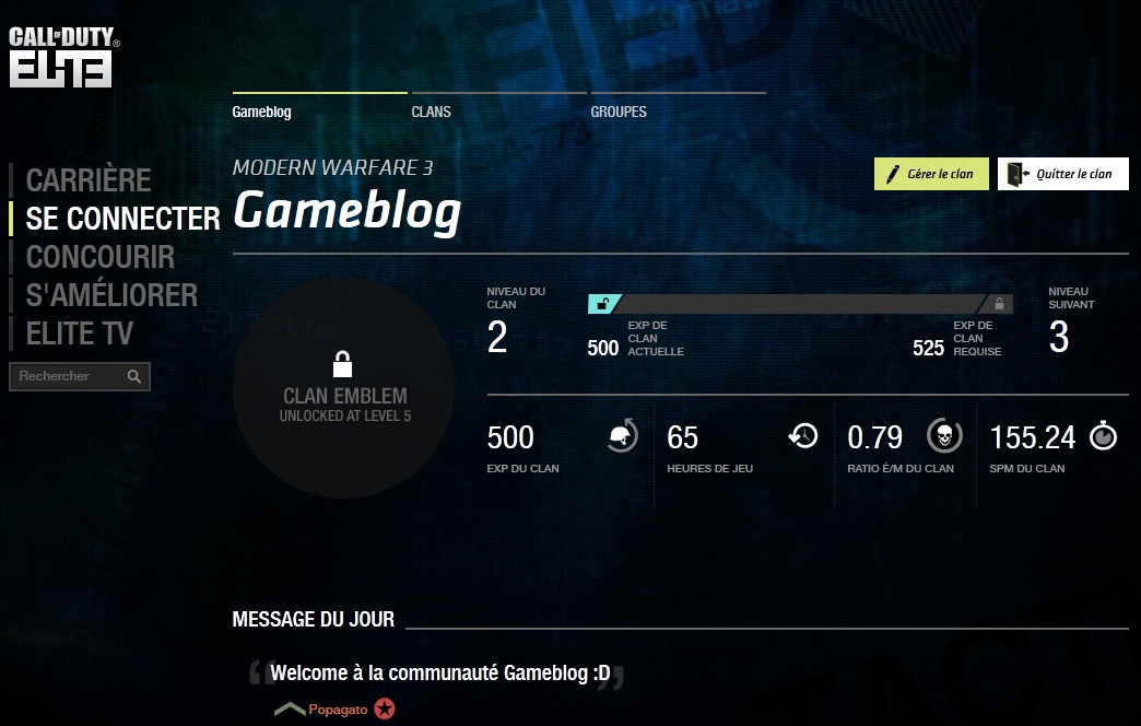 Le clan Gameblog sur MW3 (PS3 uniquement)