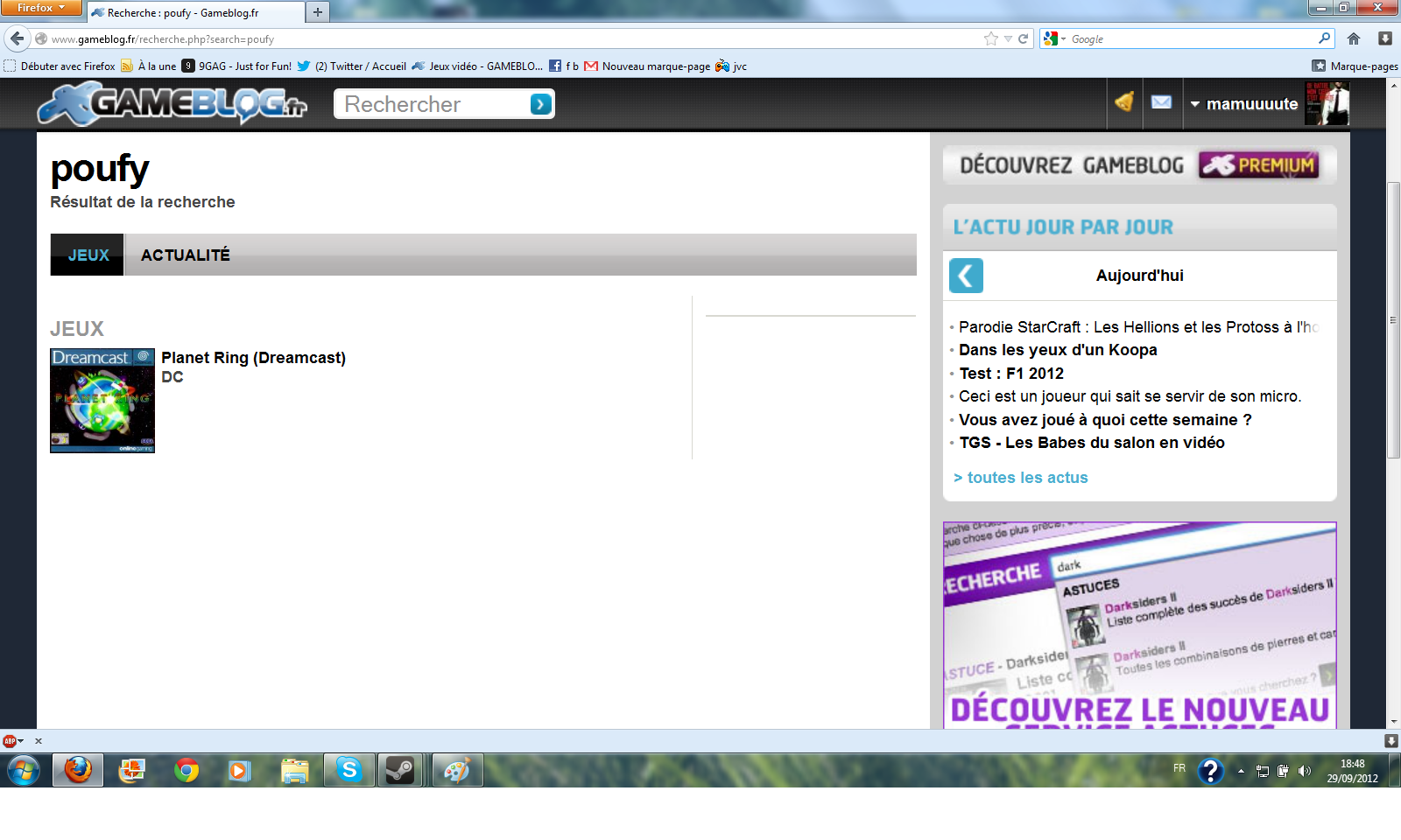 Poufy = Planet Ring ( dreamcast )