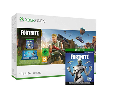 Pack Xbox One S : 1 To Fortnite + codes Gears of War 4 + Rare Replay + Halo 5 pas cher promo Amazon