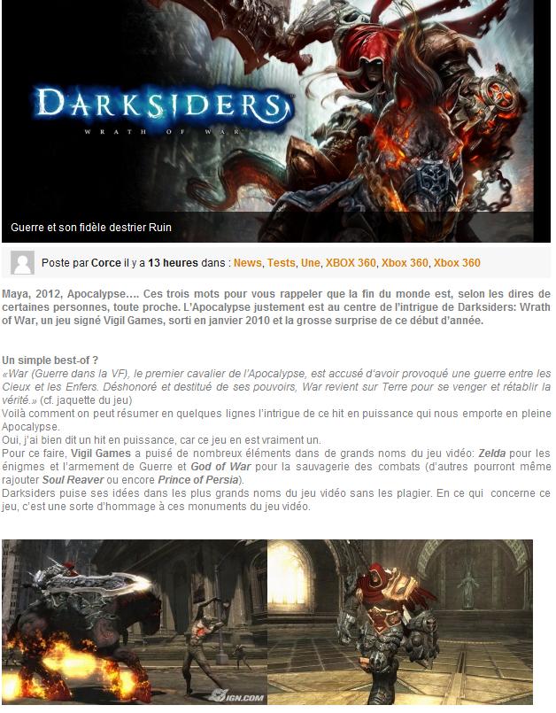 [Test coup de coeur] Darksiders : Wrath of War