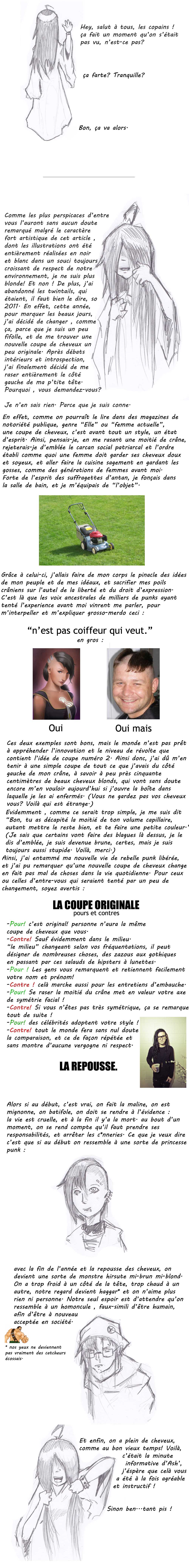 Prise de tête capillaire: the recoiffing.