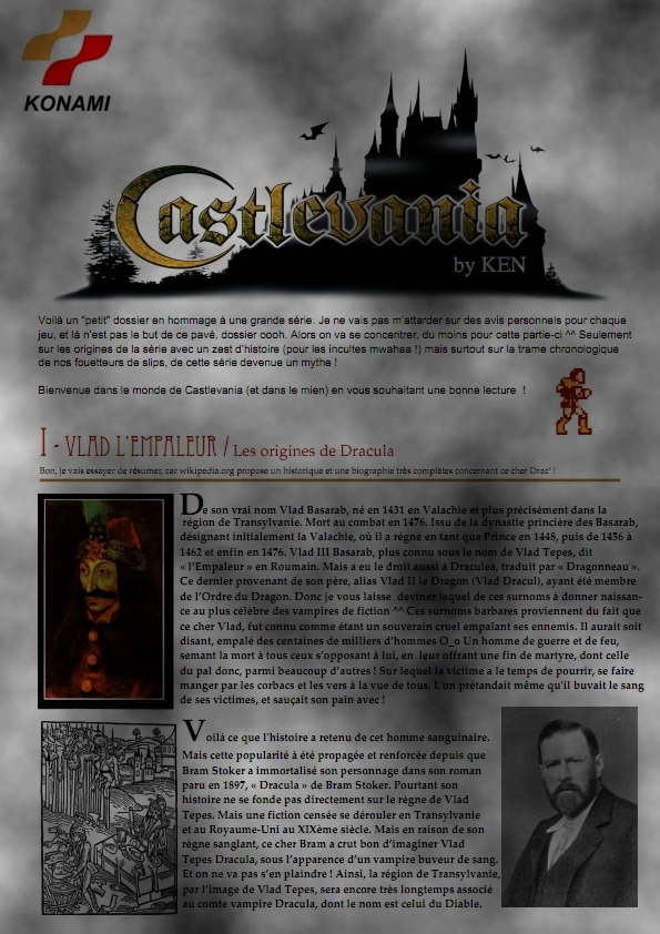 Dossier CASTLEVANIA : Un peu d'histoire et de chronologie à la sauce Kenou !!
