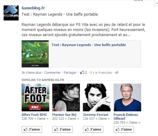 Similaire à Gameblog, par Facebook
