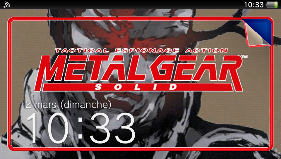 Ecrans de démarrage PS Vita Metal Gear Solid