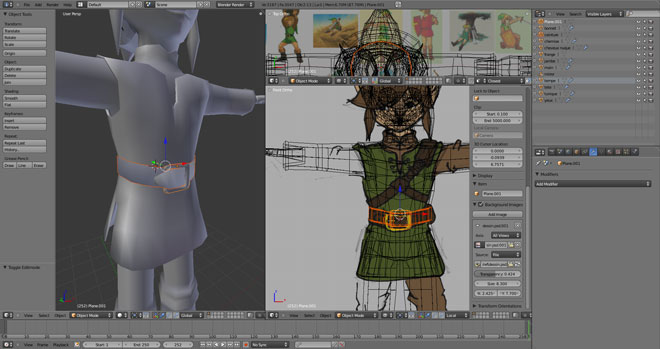 Modélisation, les accessoires, début du dépliage UV