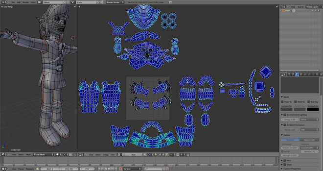 Dépliage UV, suite et fin Link est à plat...