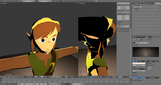 Texture, la couche alpha, Link chez le coiffeur