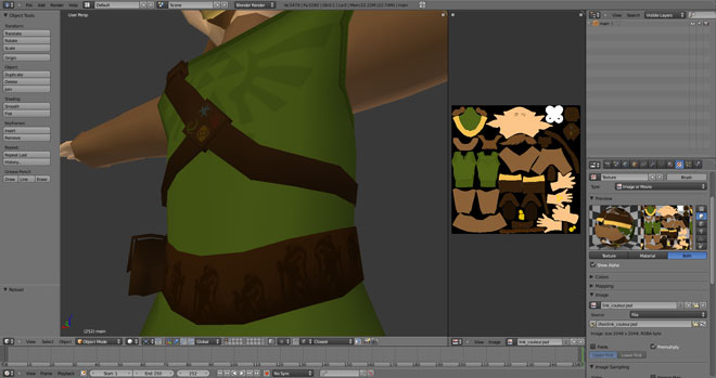 Texture, tests de motifs, Link se fait taguer...