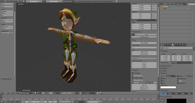 Rigging, Link la peau sur les OS...