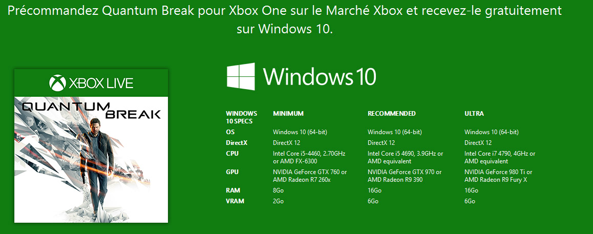 Quantum Break gratuit sur PC en précommandant la version one...tout le monde est gagnant, y compris Microsoft