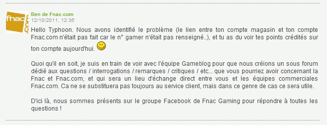 La Fnac un service de qualité....ou pas : Suite et fin