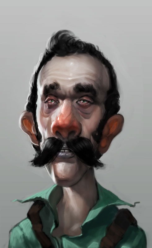 Luigi : caricature en peinture