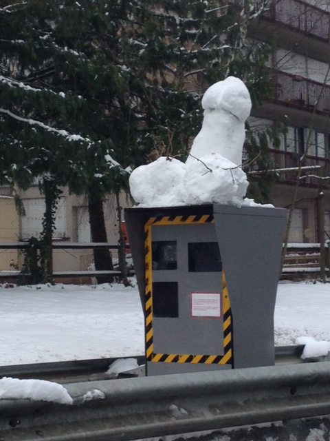 Le Bonhomme de neige qui m'a fait sourire ce matin !