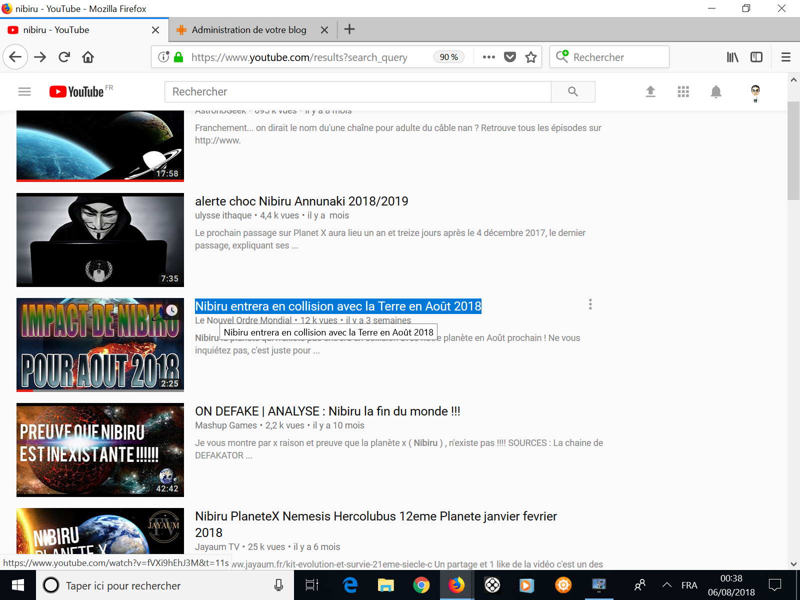 Reprise du blog la vérité derrière Nibiru