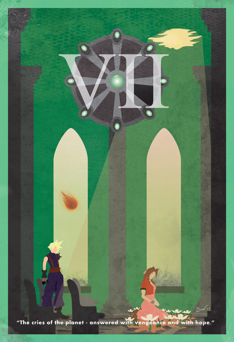 Une affiche minimaliste de FF #7