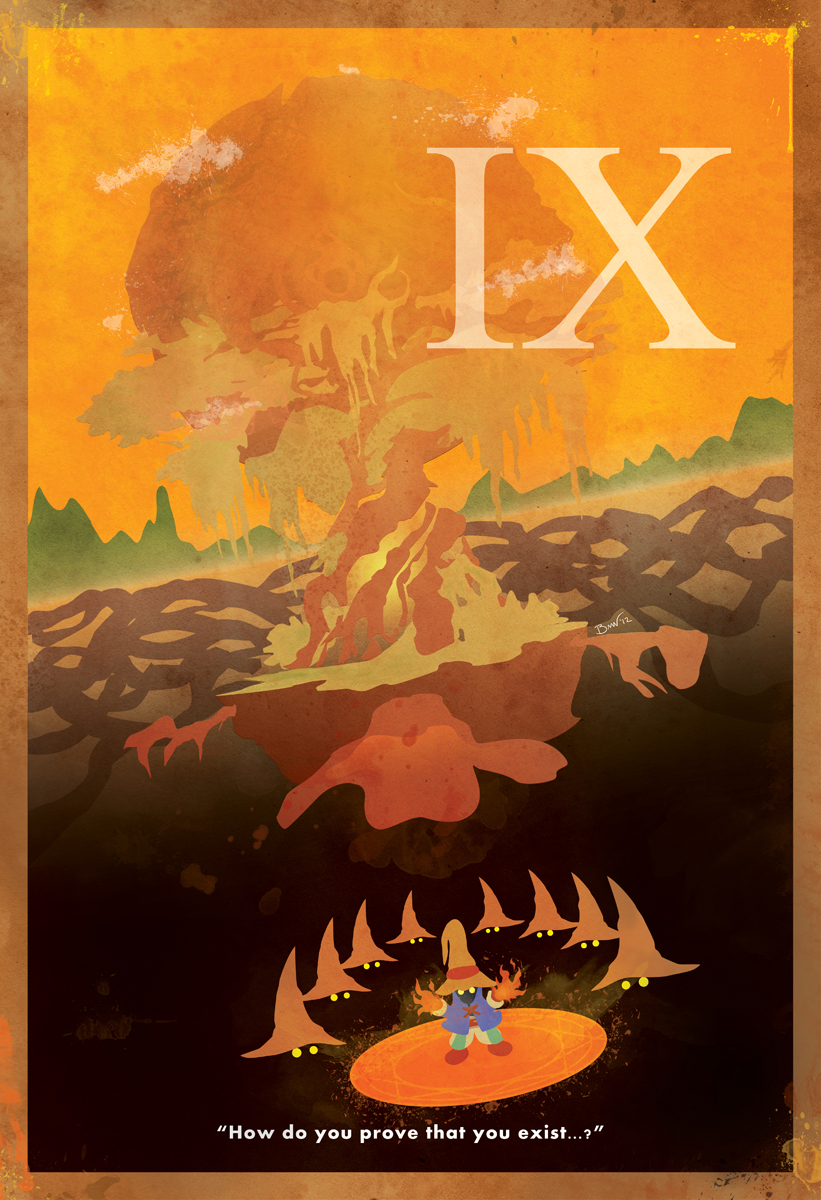 Une affiche minimaliste de FF #9