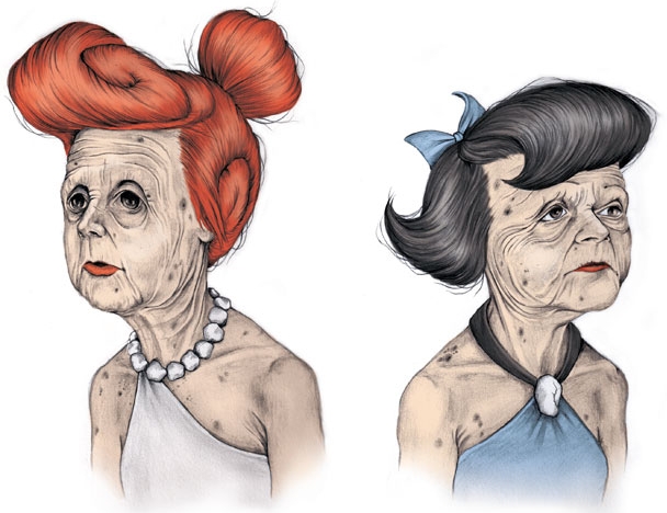 Cartoon et vieilles dames