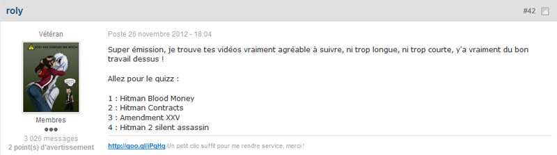 Culture Game Bonus # 2 - Les Easter Eggs dans Hitman + Réponses du Quizz -