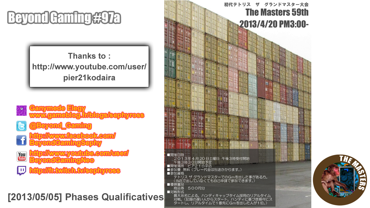 Beyond Gaming #97a Tetris TGM The Masters 59th - Les patates au fond du filet