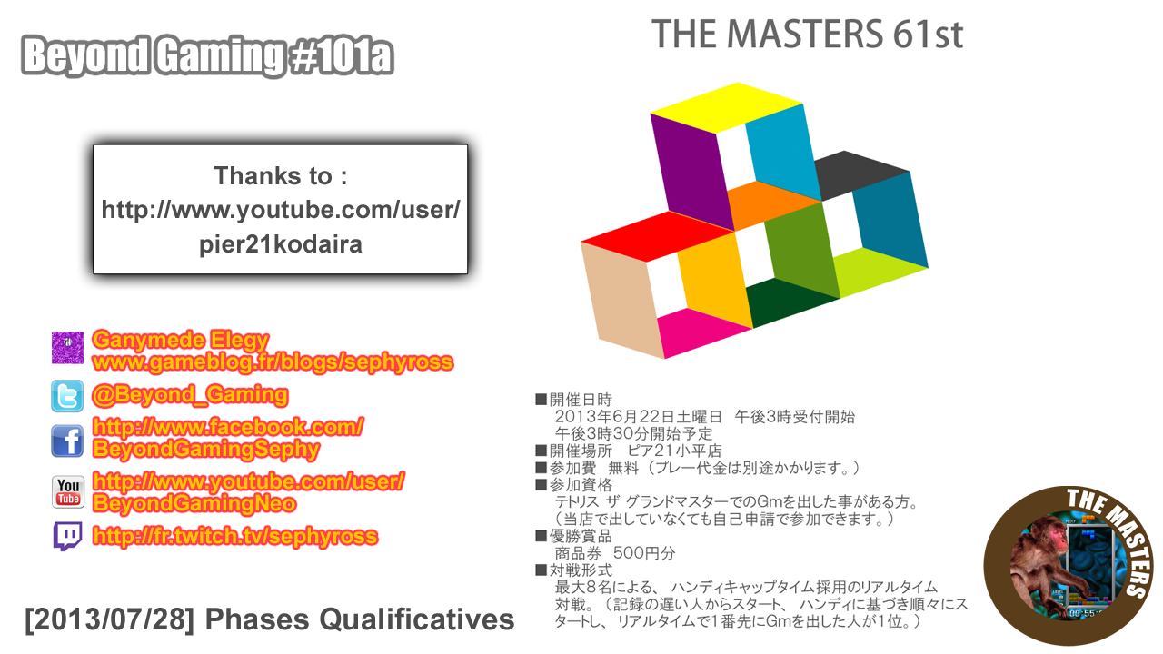 Beyond Gaming #101a Tetris TGM The Masters 61st - L'été au balcon !