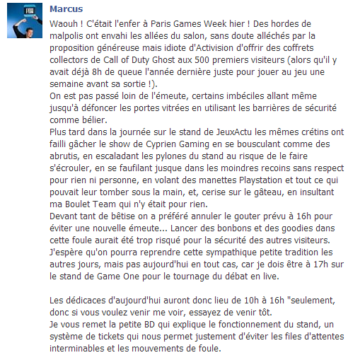 [PGW] Les réactions...