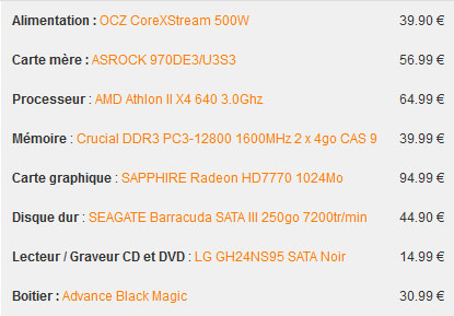 Conseils pour config PC