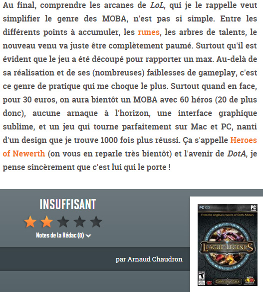 La notation des jeux vidéo