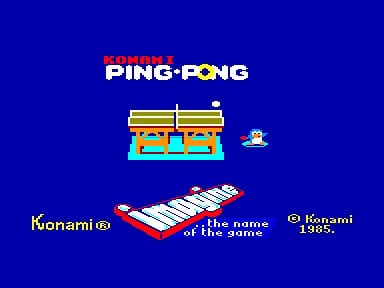 Amstrad CPC : Ping Pong de Konami (1986)
