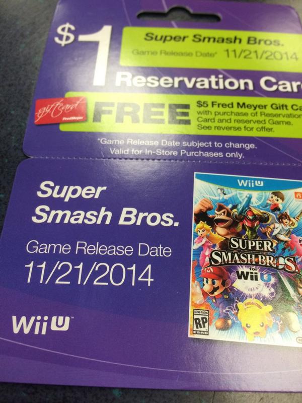 Super Smach Bros Wii U date de sortie