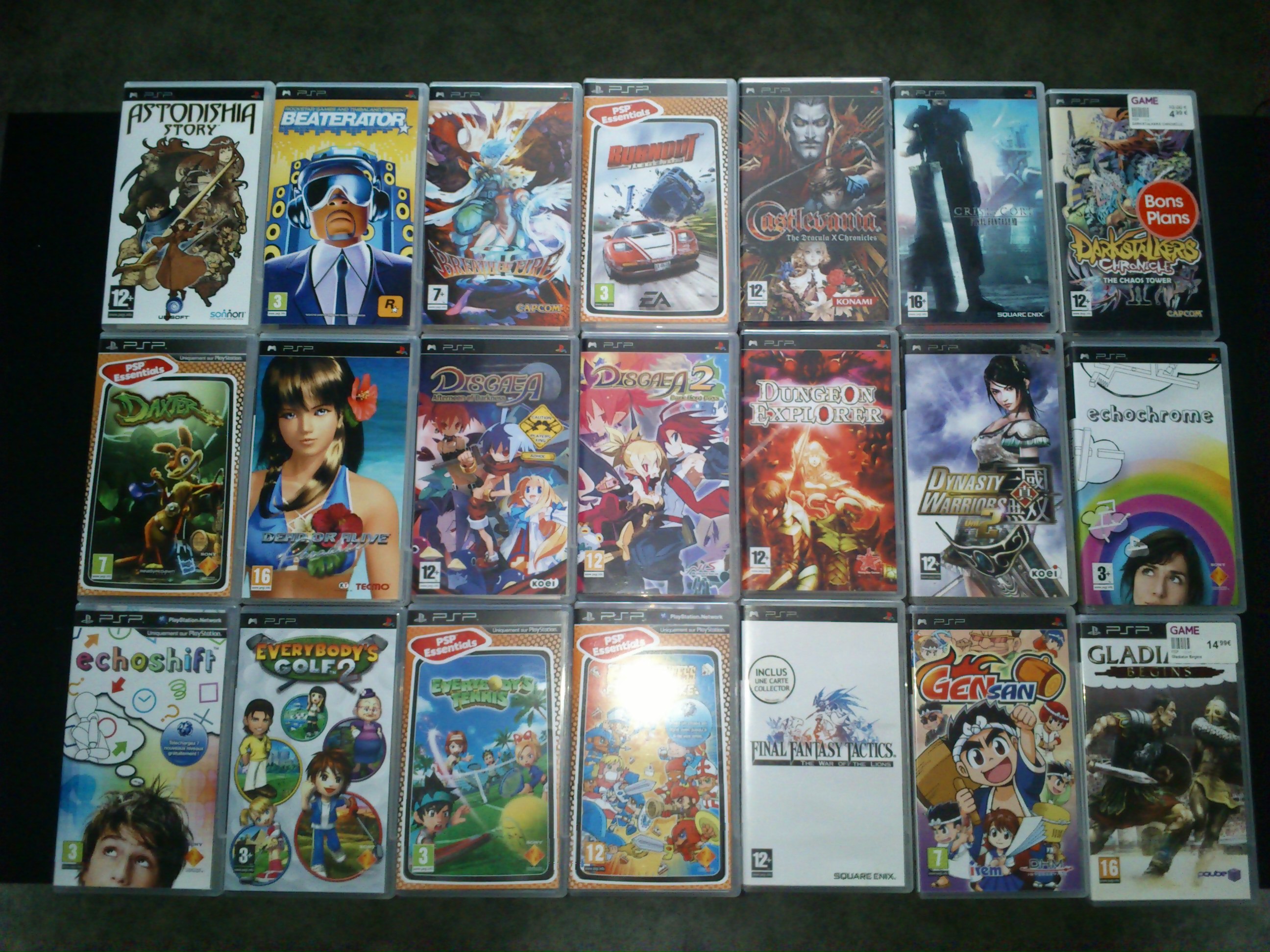 Un petit bout de la collection #1: PSP et PS Vita