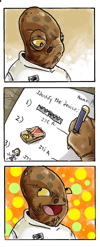 L'examen de passage pour devenir Amiral de Ackbar