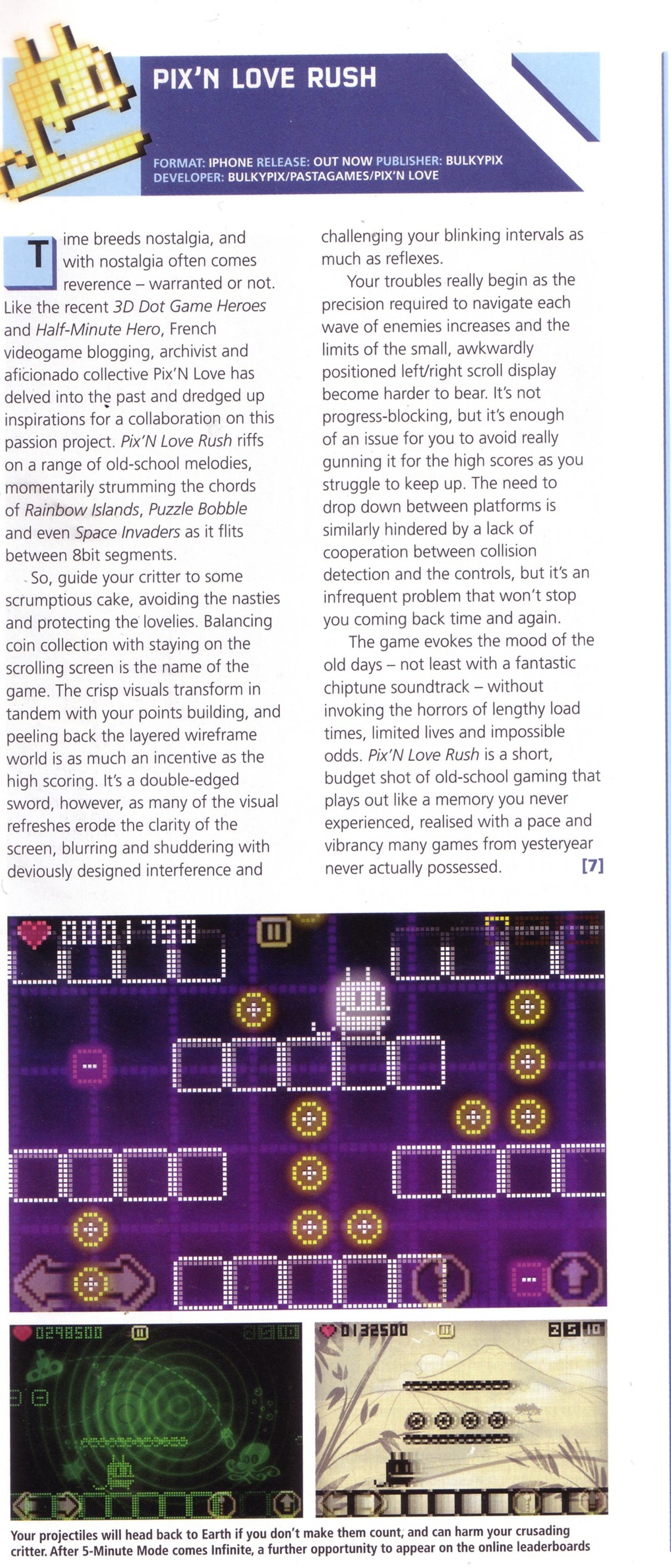 Pix N' Love Rush dans le dernier Edge