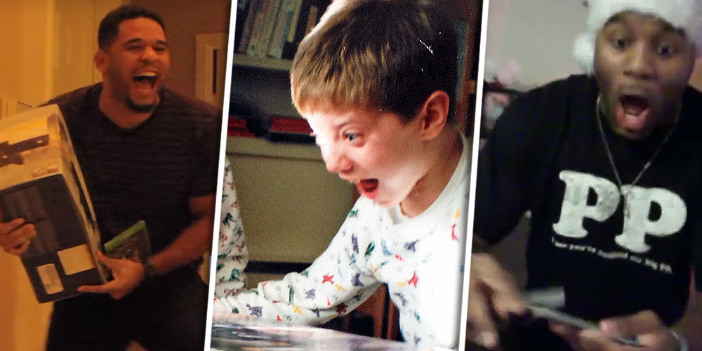 Ils reçoivent une console à Noël et deviennent fous