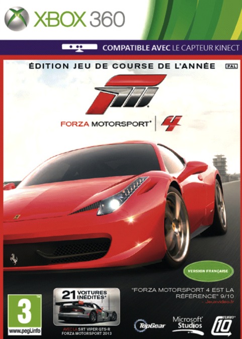 Forza 4 : Édition Jeu de course de l'année