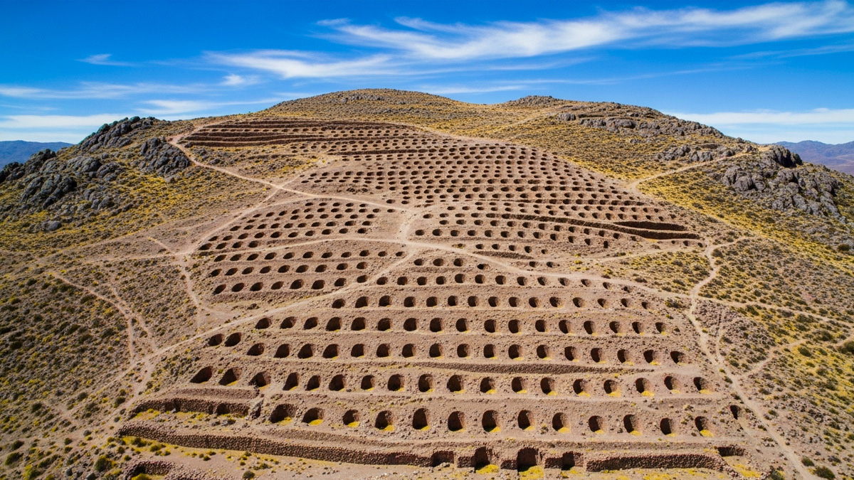 Les 5 200 trous creusés dans une montagne au Pérou n'ont plus de secret pour nous, une découverte bouleverse ce que nous savions de l'économie antique