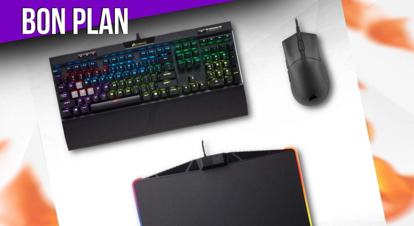 Pack gaming : 49 % de réduction sur un pack contenant un clavier, une souris et tapis